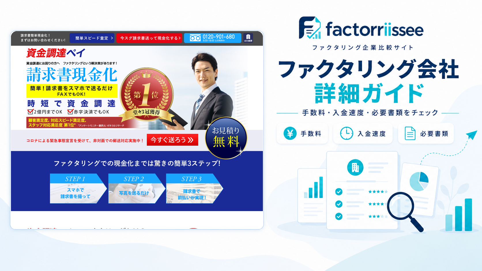 資金調達ペイの手数料・入金スピード・必要書類（ファクタリング比較）